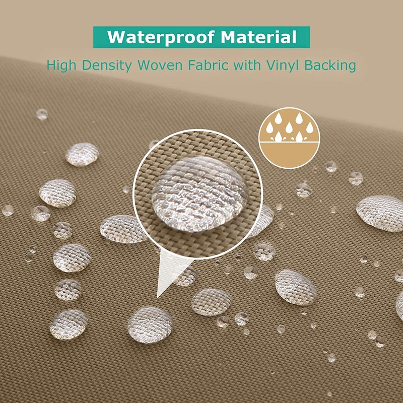 SunPatio Outdoor Daybed Cover 88 Inch, Heavy Duty Waterproof Patio Furniture Sofa Cover with Taped Seam, FadeStop Material, All Weather Protection, Taupe - Image 3